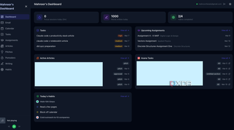 vibe coded mahnoor's dashboard