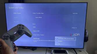 PS5 RGB Range settings