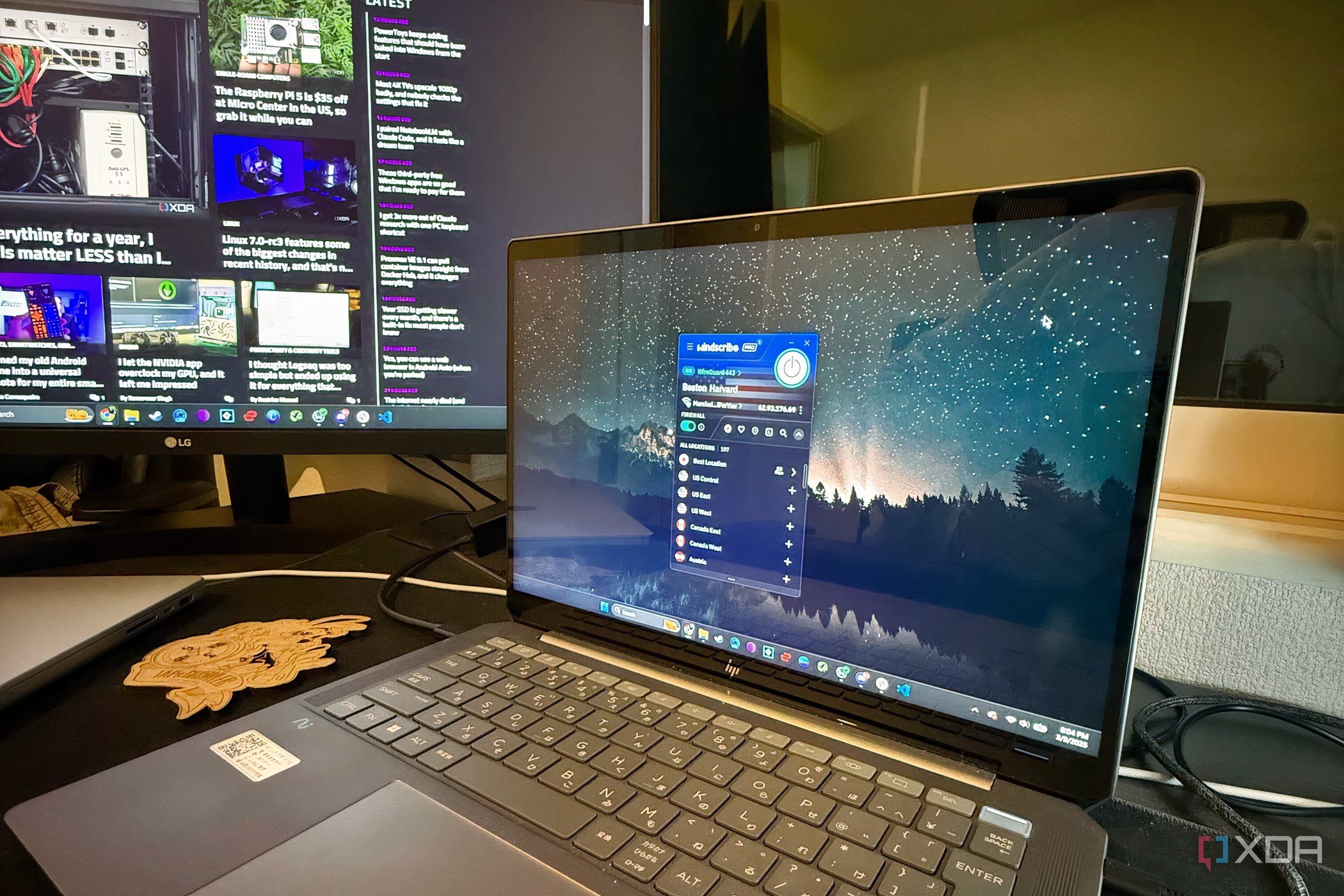 Windscribe VPN on a laptop