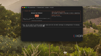 claude code terminal window on mac displaying welcome message and setup instructions