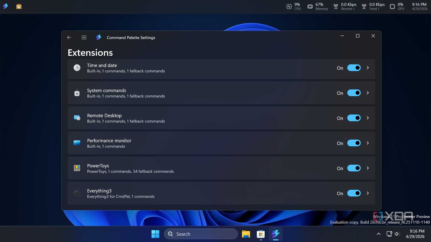 Command Extensions PowerToys finally has a launcher that's just as good as Wox or Flow