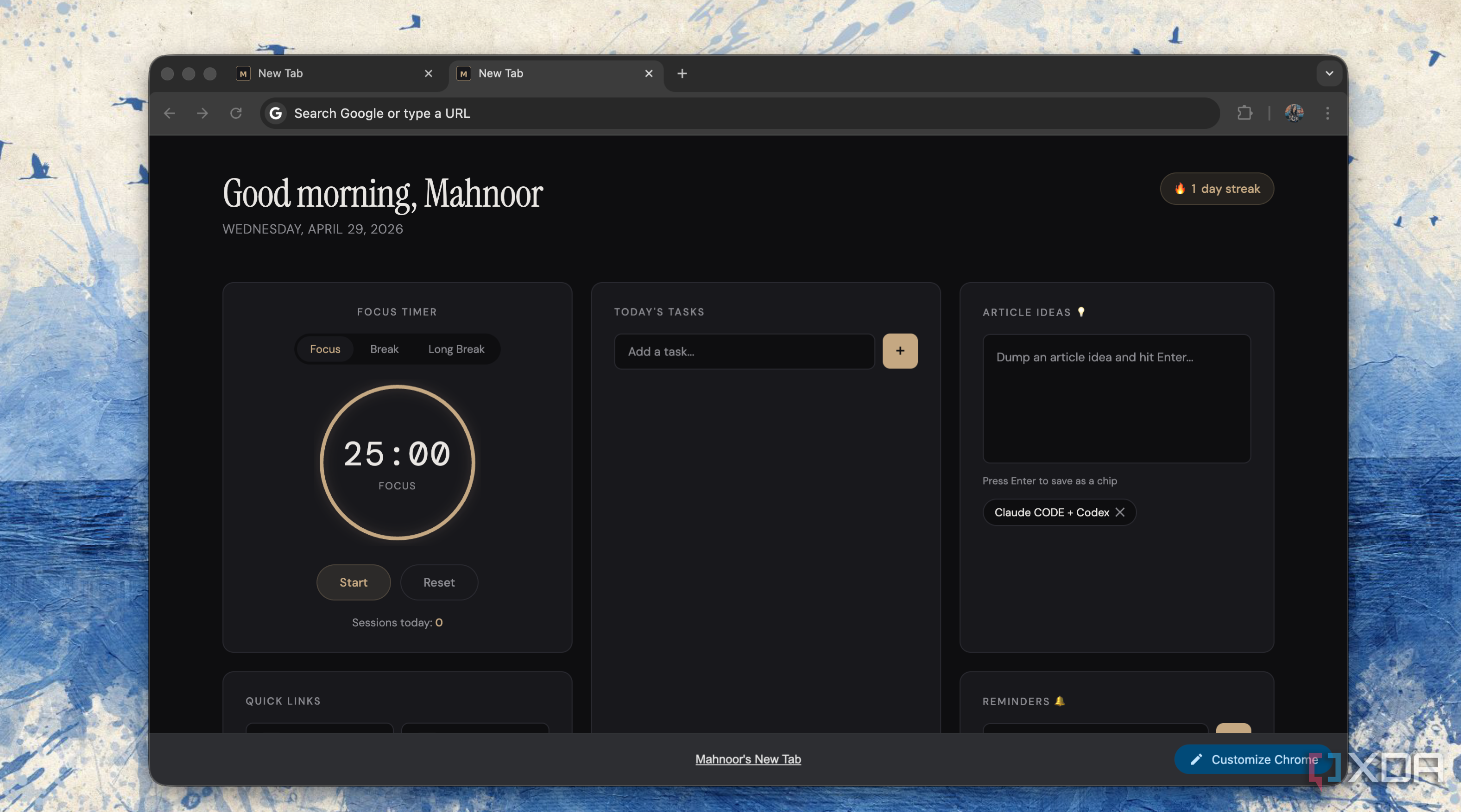 Your Chrome new tab page is a vibe coding project waiting to happen