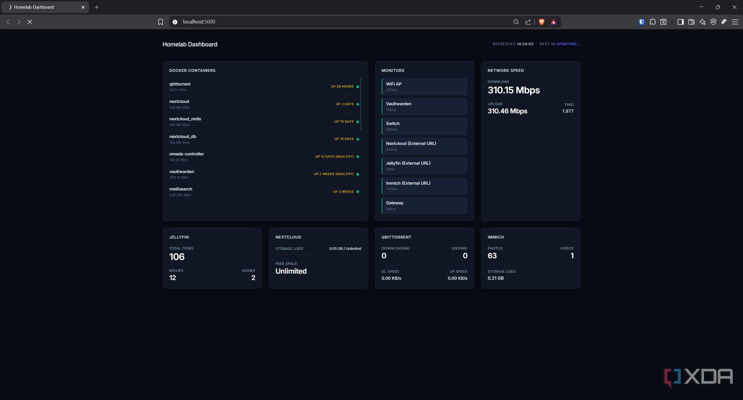My homelab needed a lightweight dashboard, so I had Claude and a local ...