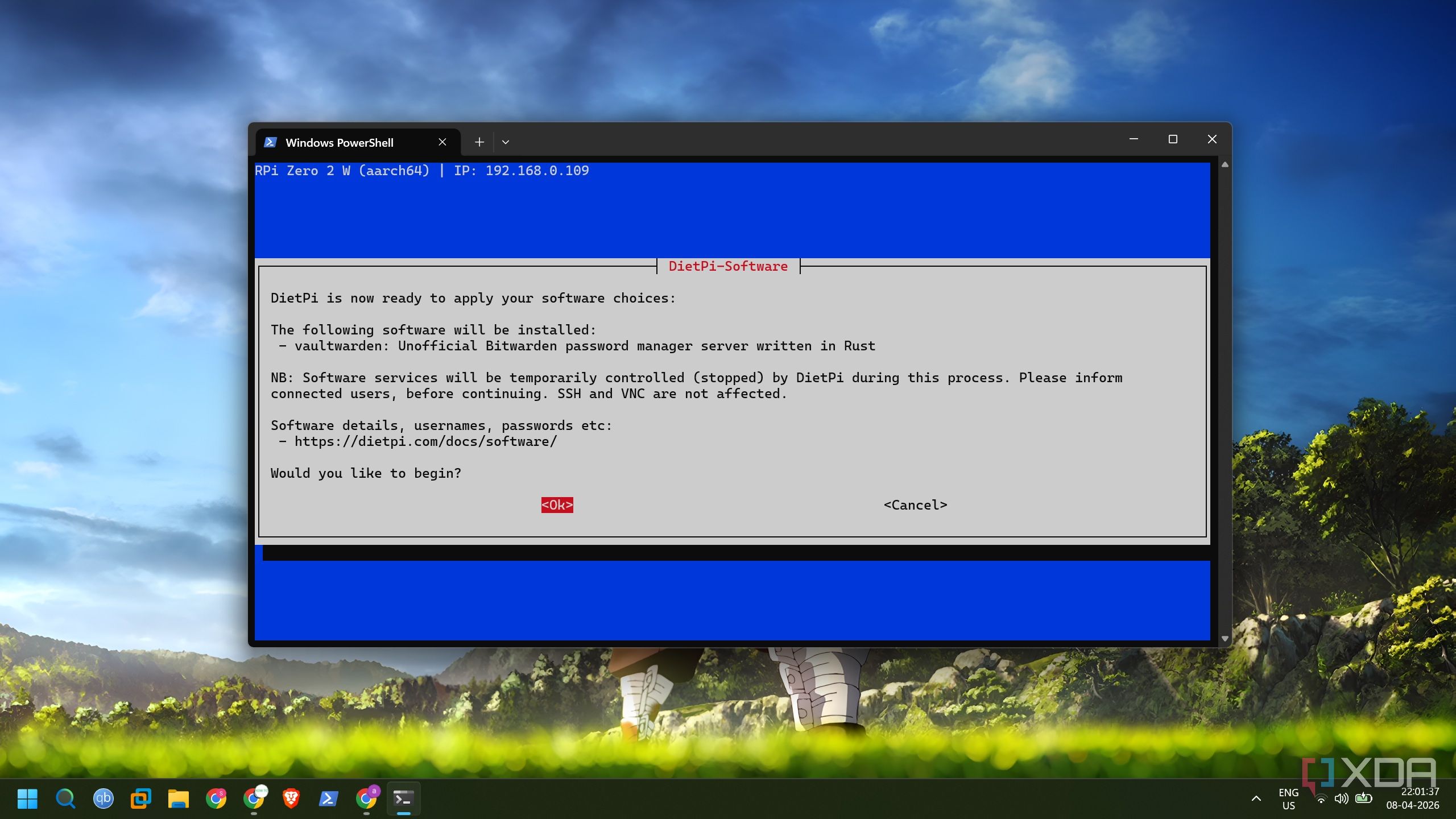 I gave an old Raspberry Pi one job, and it's been running untouched for ...