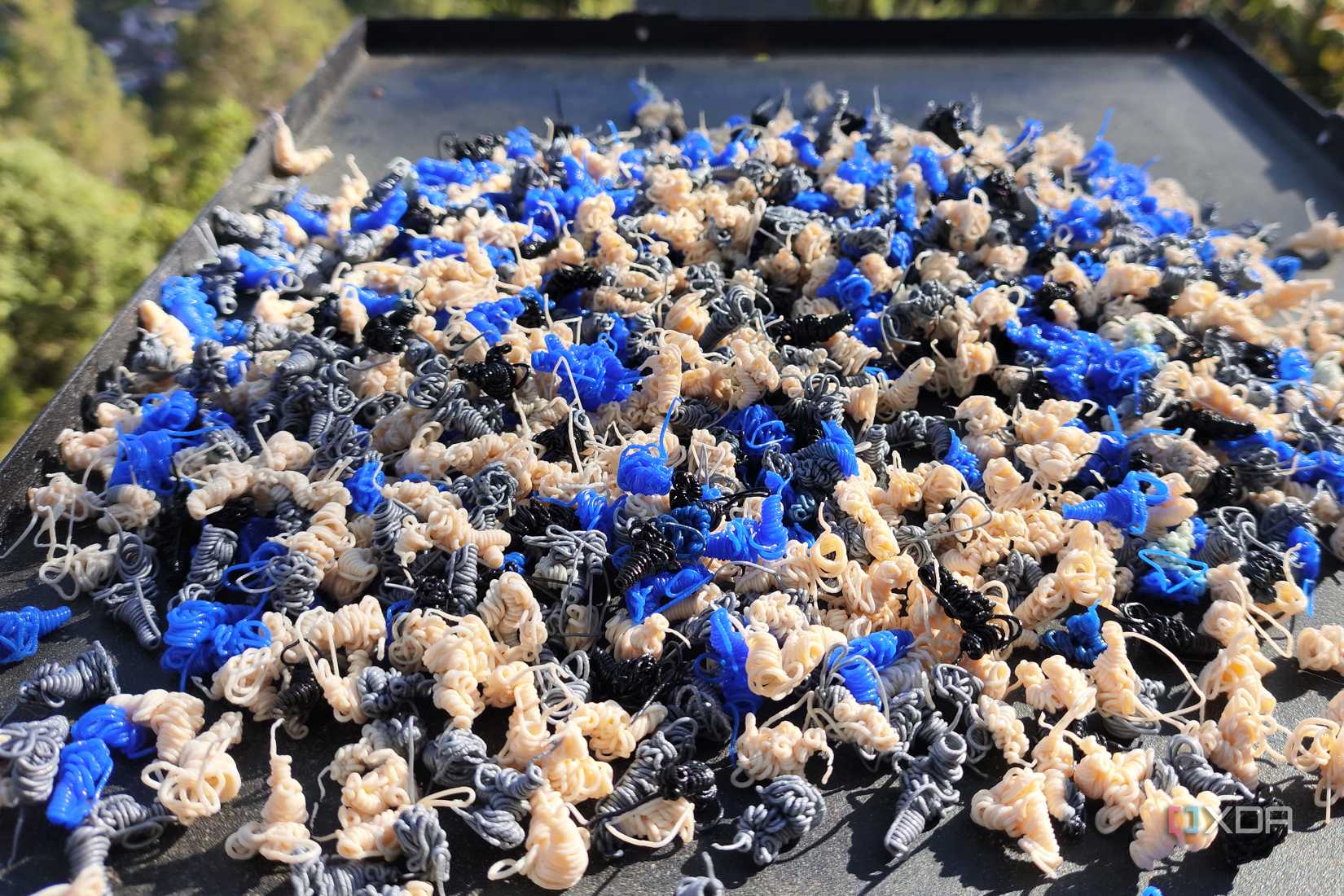 The waste generated by multicolor printing with the Centauri Carbon 2