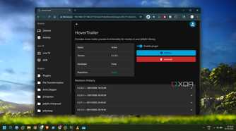 screenshot of enable hovertrailer plugin