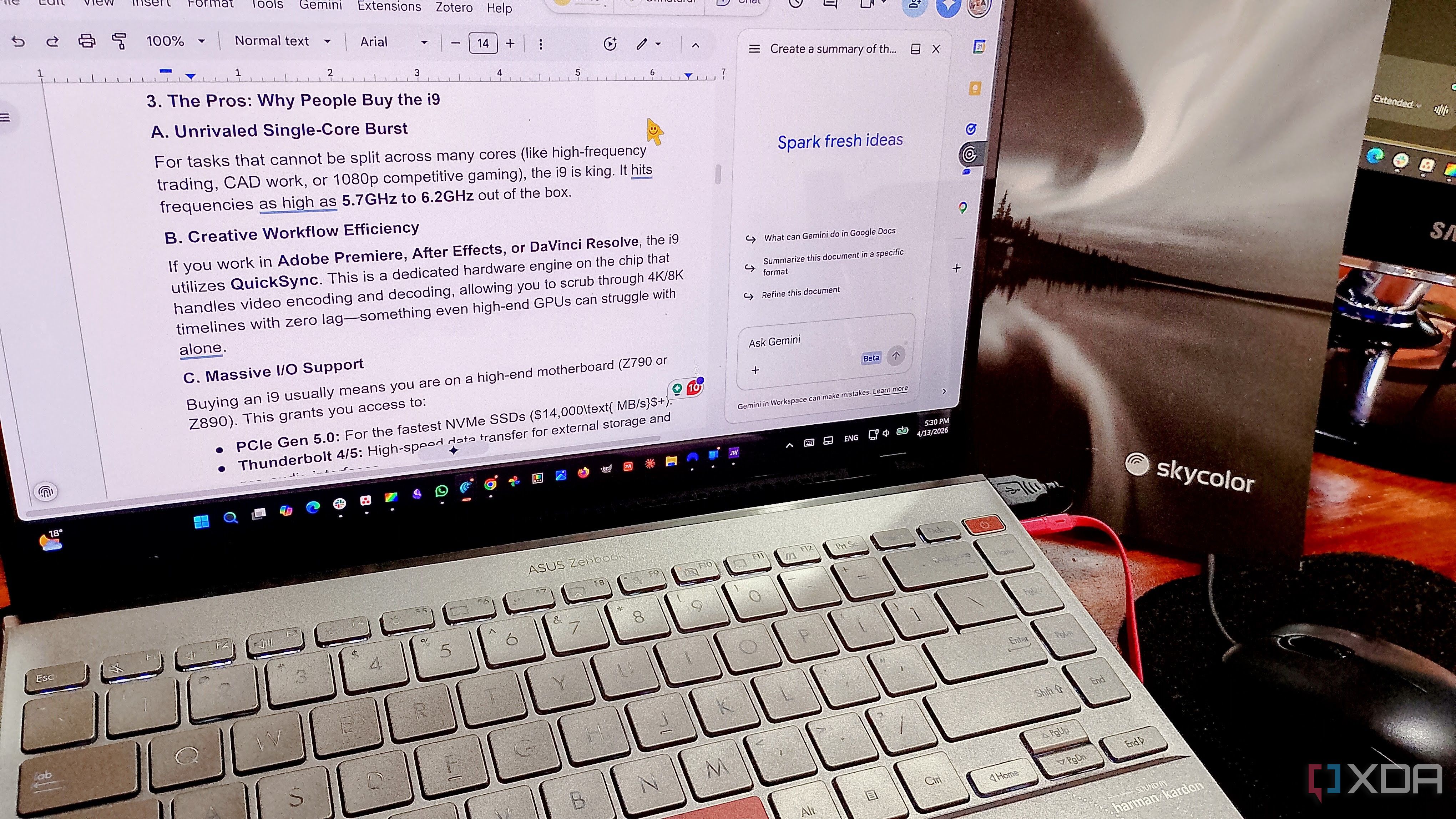 The Gemini sidebar in Google Docs helped me stop opening extra tabs