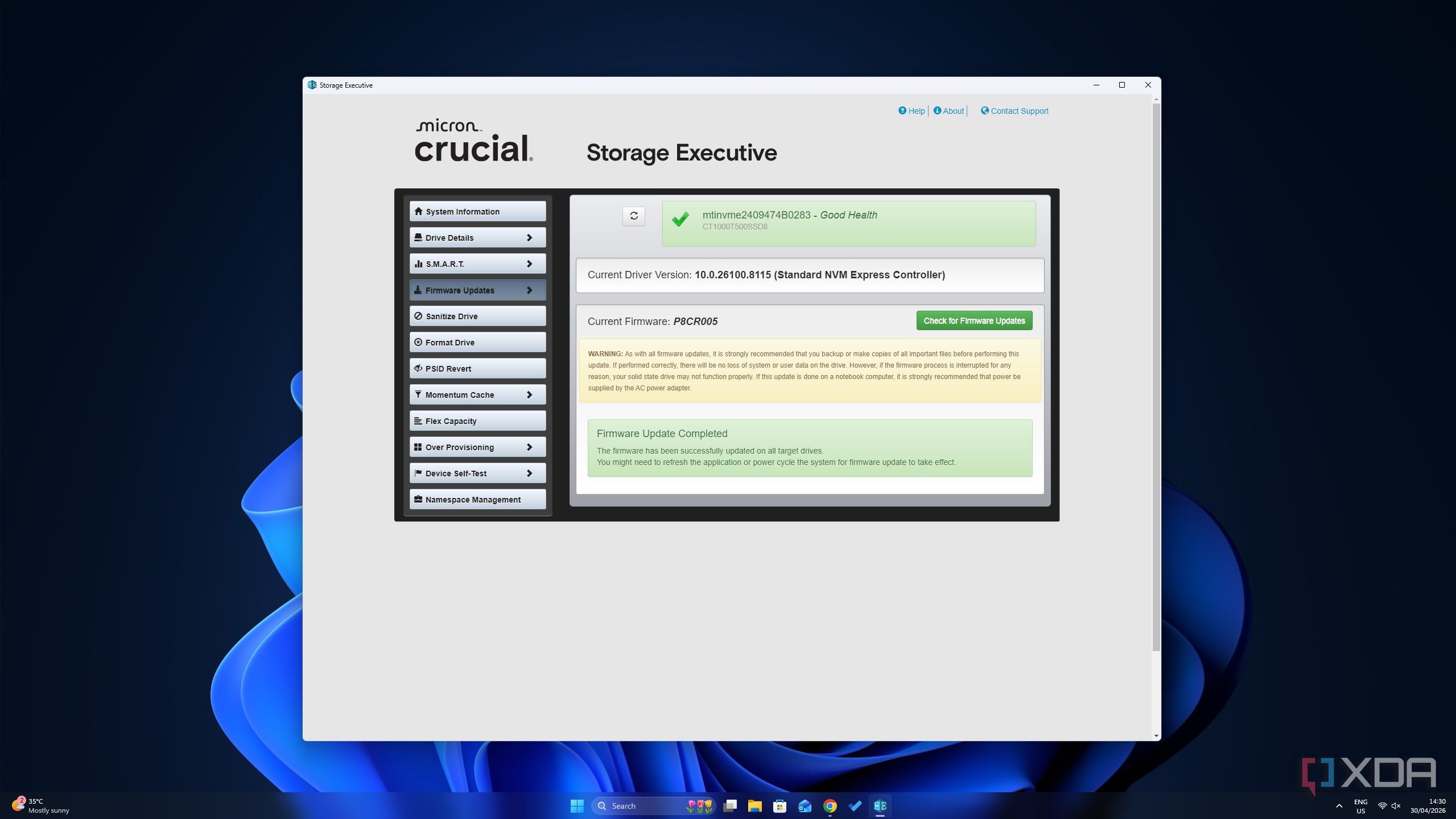 Your SSD firmware is probably out of date, and a simple update could ...