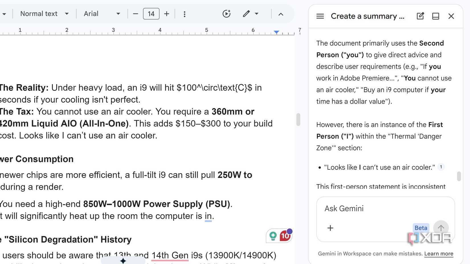 The Gemini sidebar in Google Docs helped me stop opening extra tabs