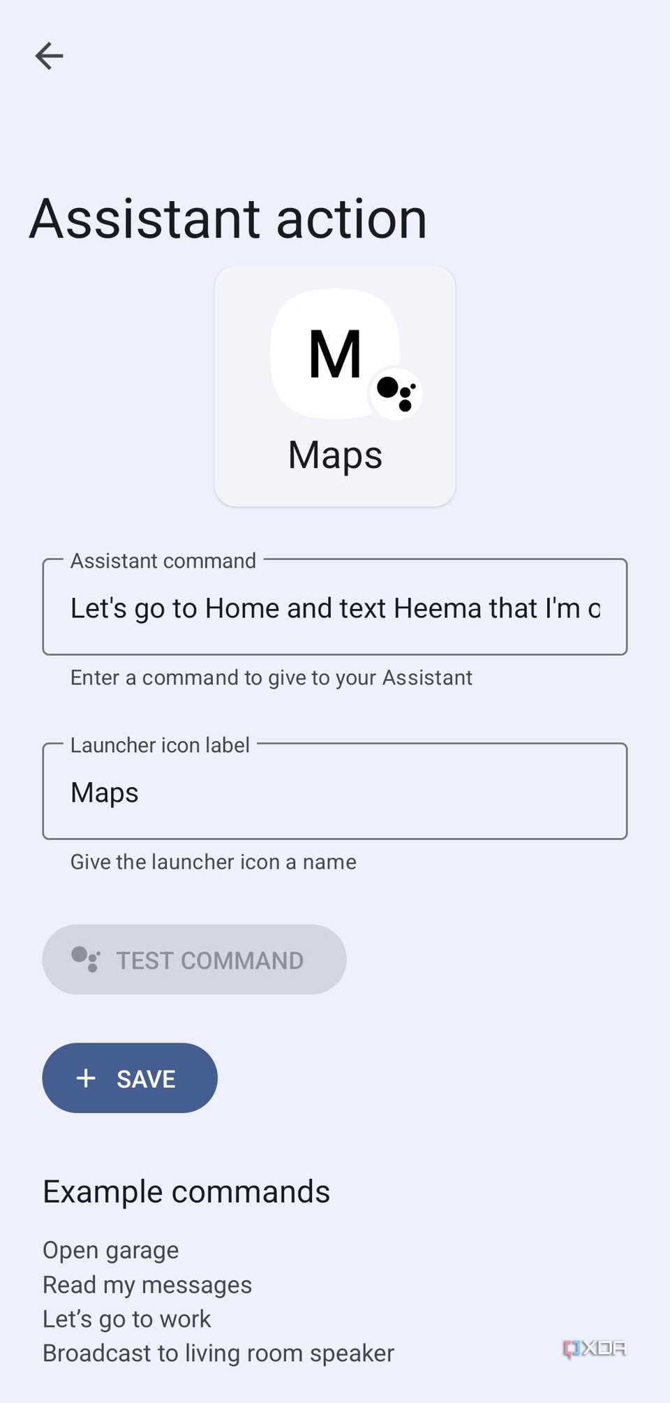 Android automatic google assistant shortcut