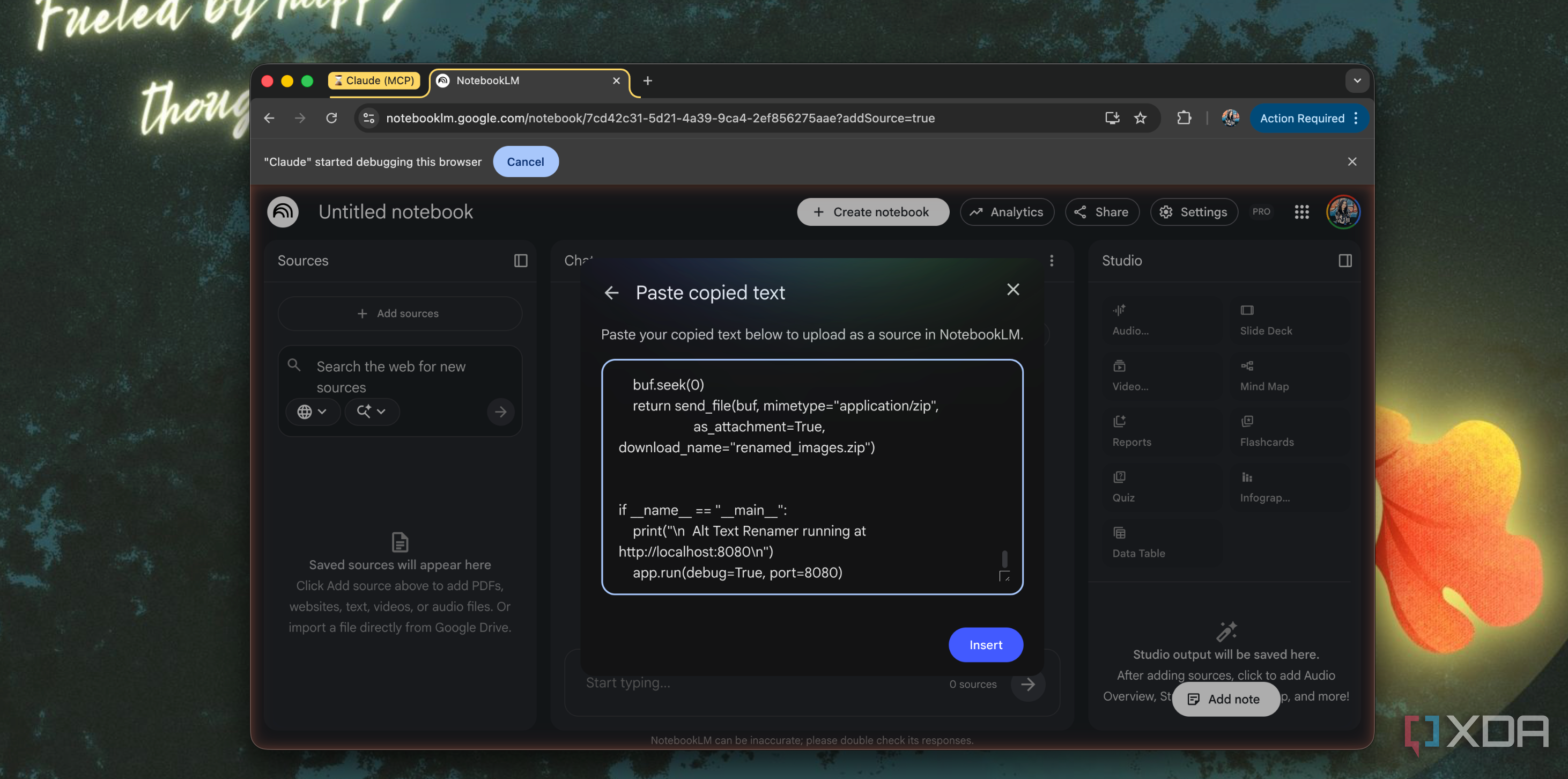 I paired NotebookLM with Claude's browser extension, and it changed how ...