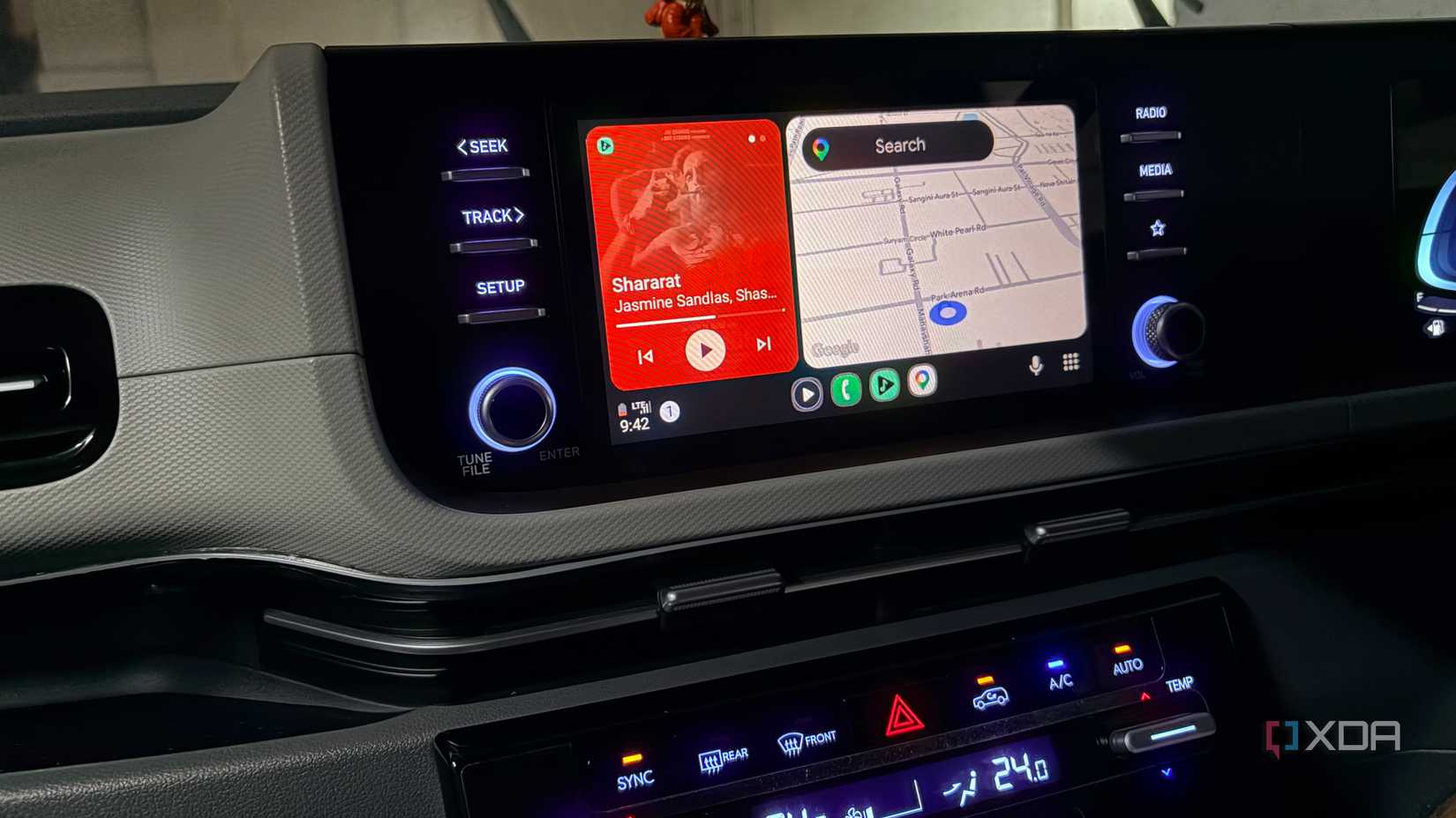 Android Auto on the dashboard