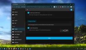screenshot of hovertrailer debug settings