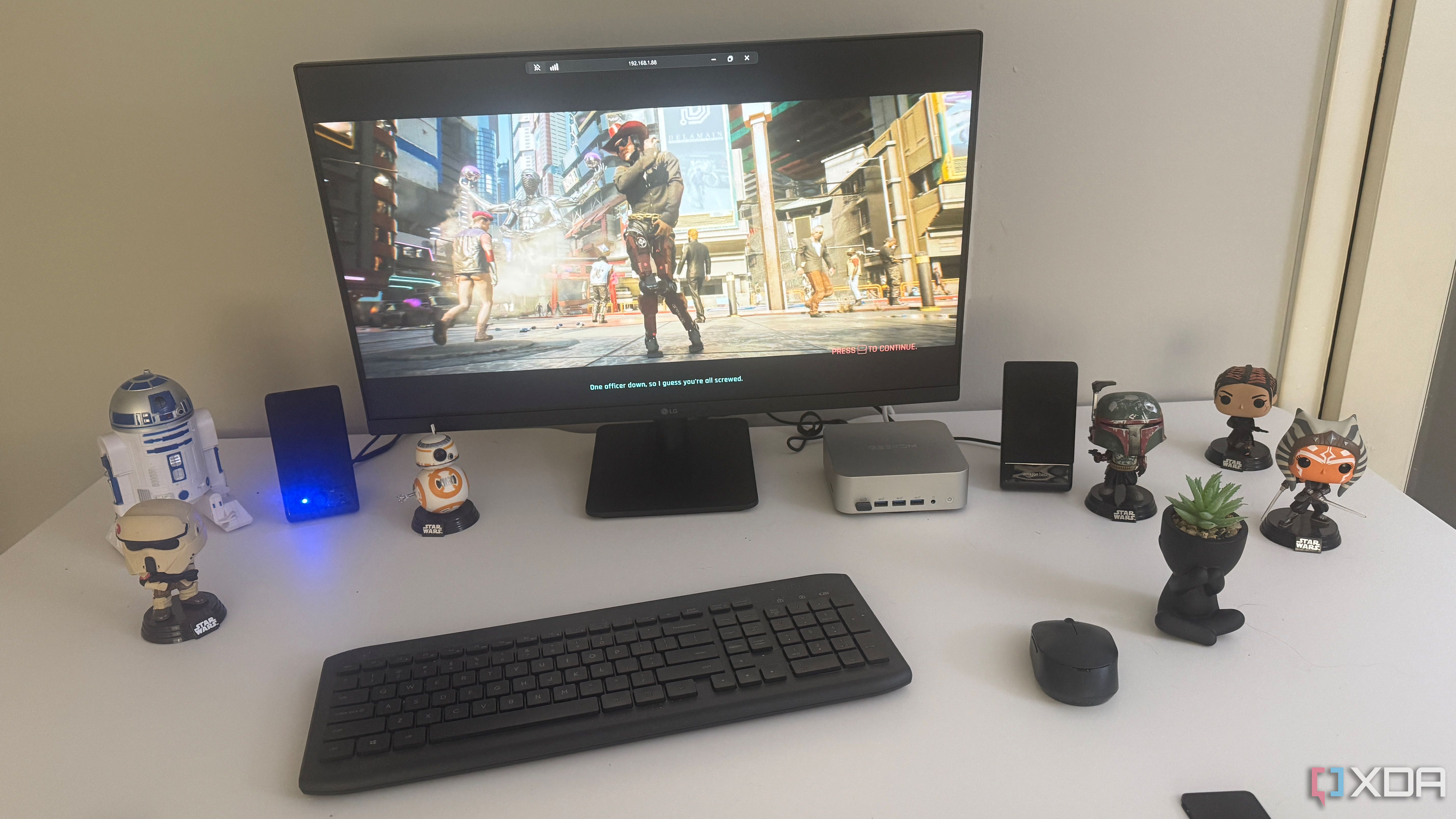 I ran Cyberpunk 2077 inside a Proxmox VM on a mini PC, and it