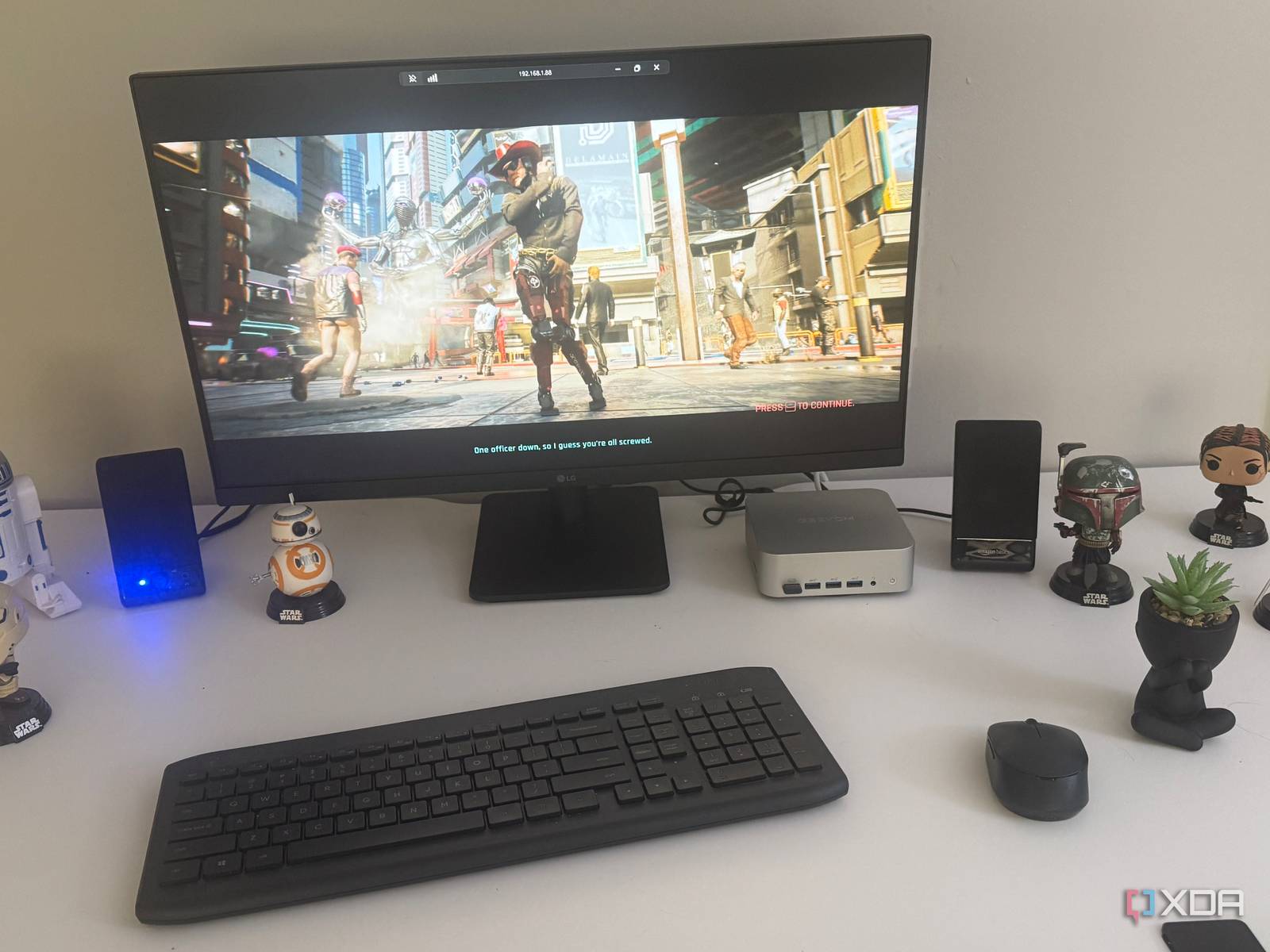 I ran Cyberpunk 2077 inside a Proxmox VM on a mini PC, and it