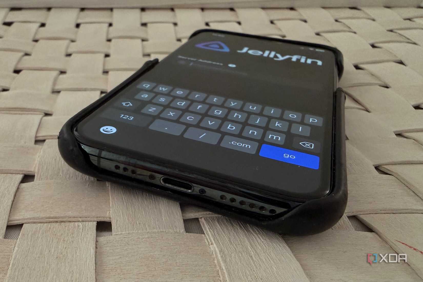 Jellyfin opened on an iPhone 11 Pro