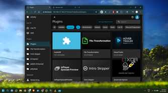screenshot of jellyfin plugin page