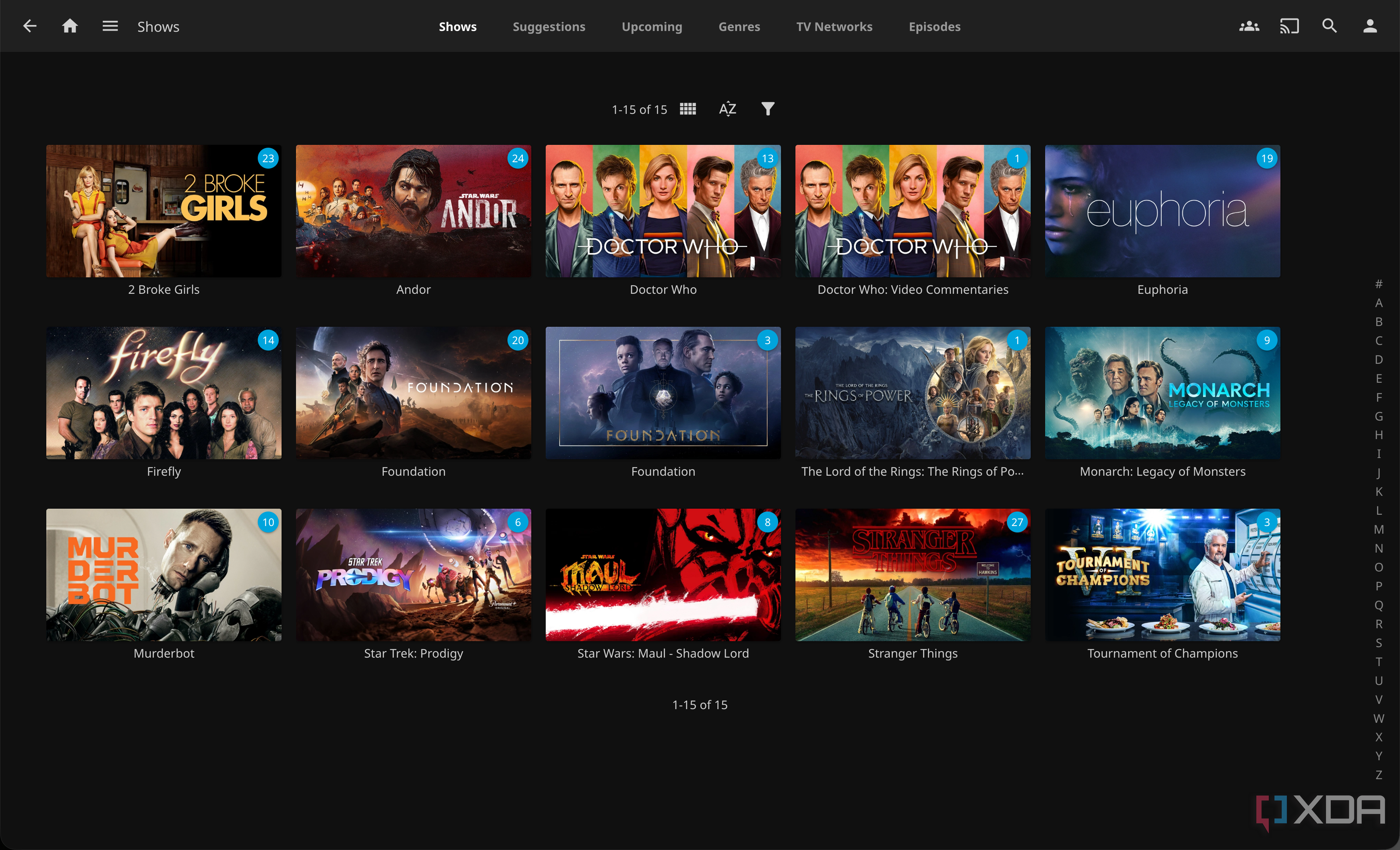 Jellyfin TV Shows library