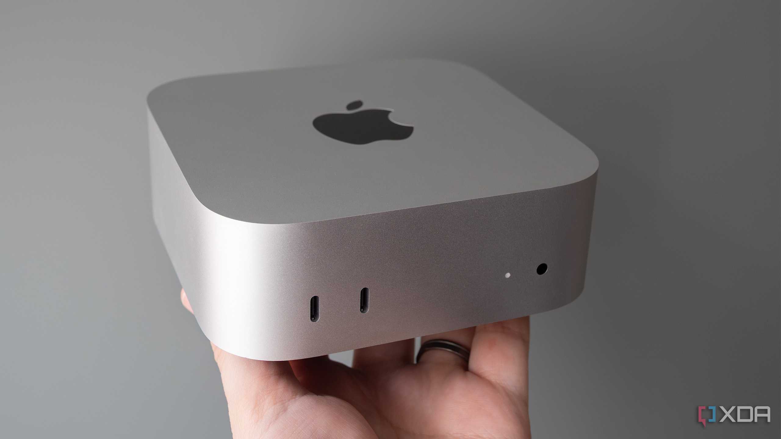 Holding the M4 Mac mini
