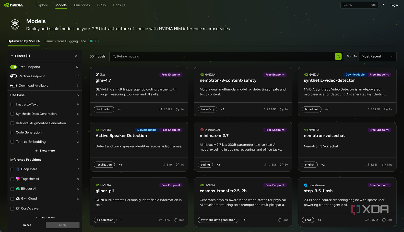 nvidia-free-model-options