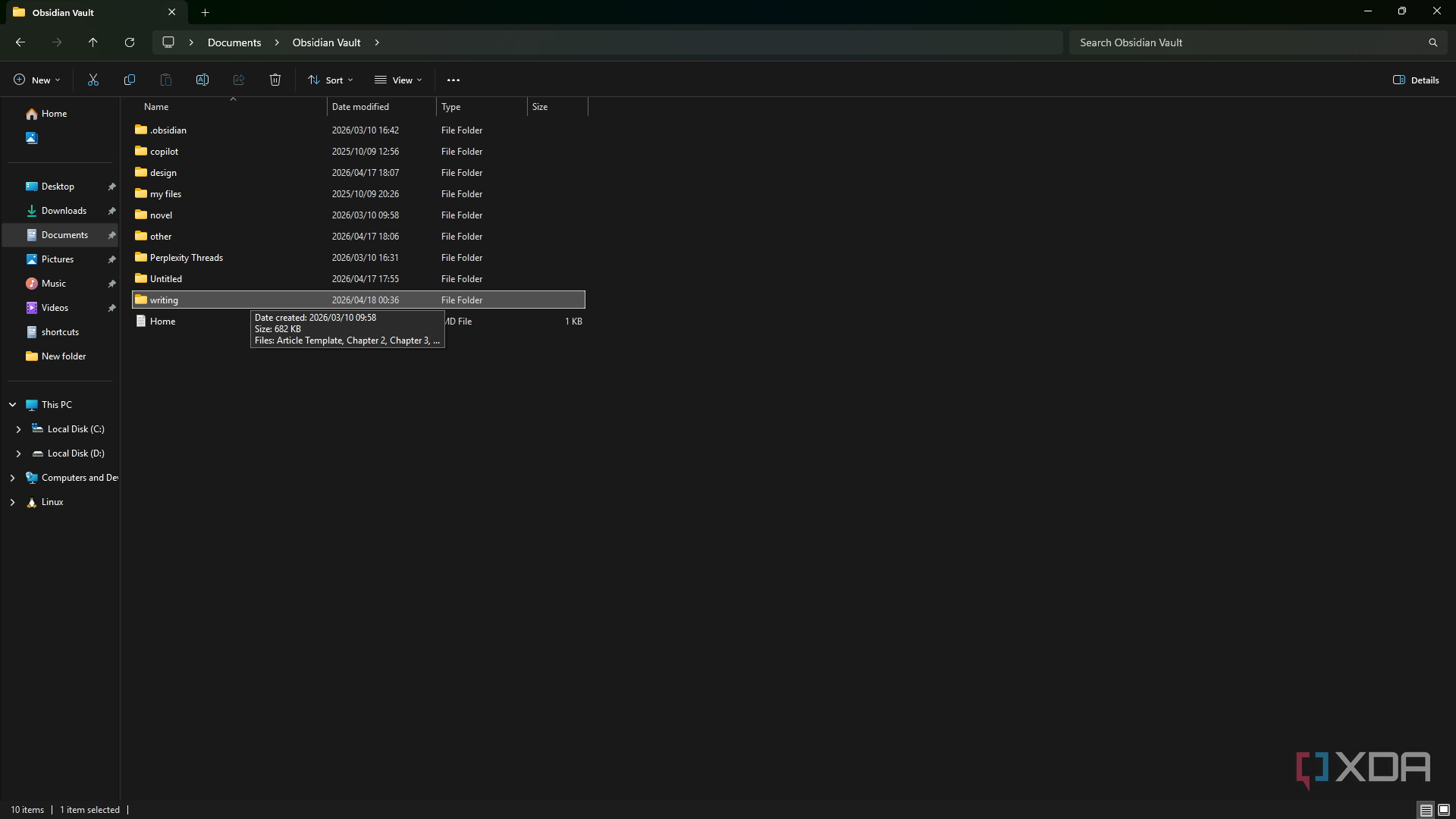 I set up my Obsidian vault to organize itself, and I haven't touched my ...