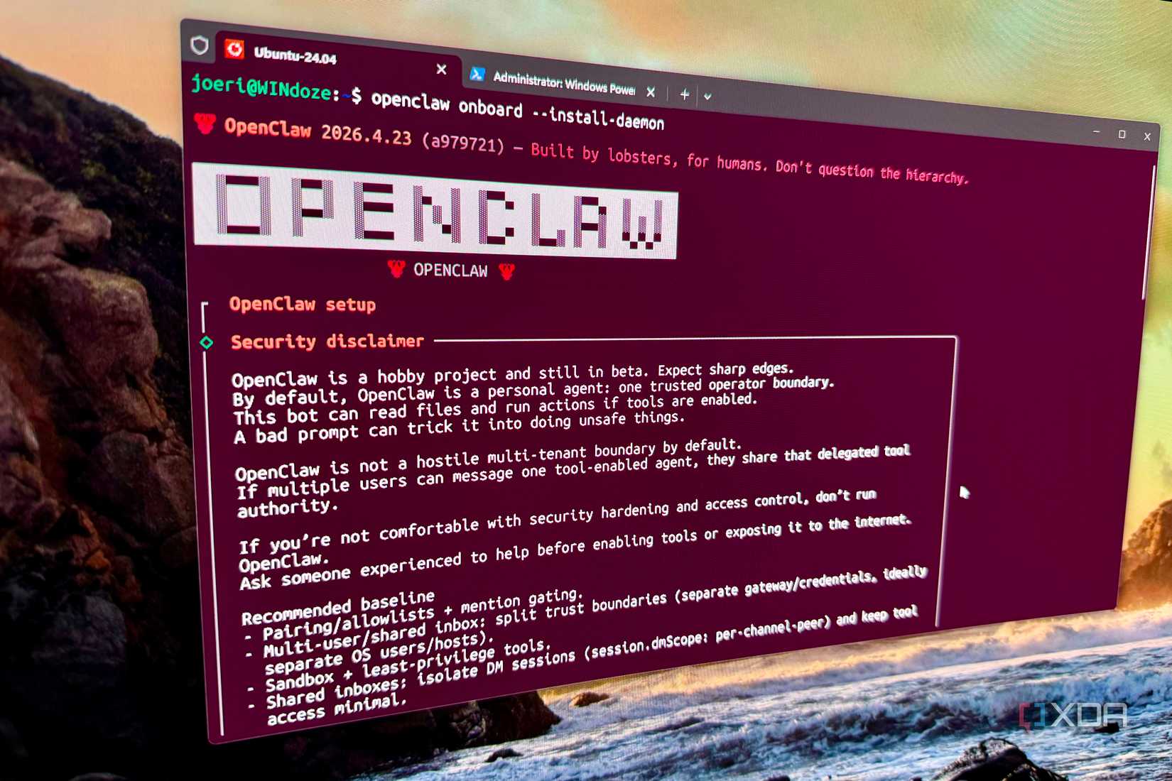 instalarea openclaw într-un vm wsl2