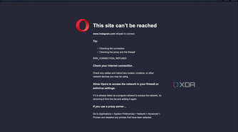 opera browser error page showing site cannot be reached for instagram with troubleshooting suggestions