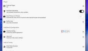 Plezy video playback settings