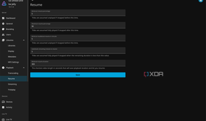 Resume playback settings in Jellyfin