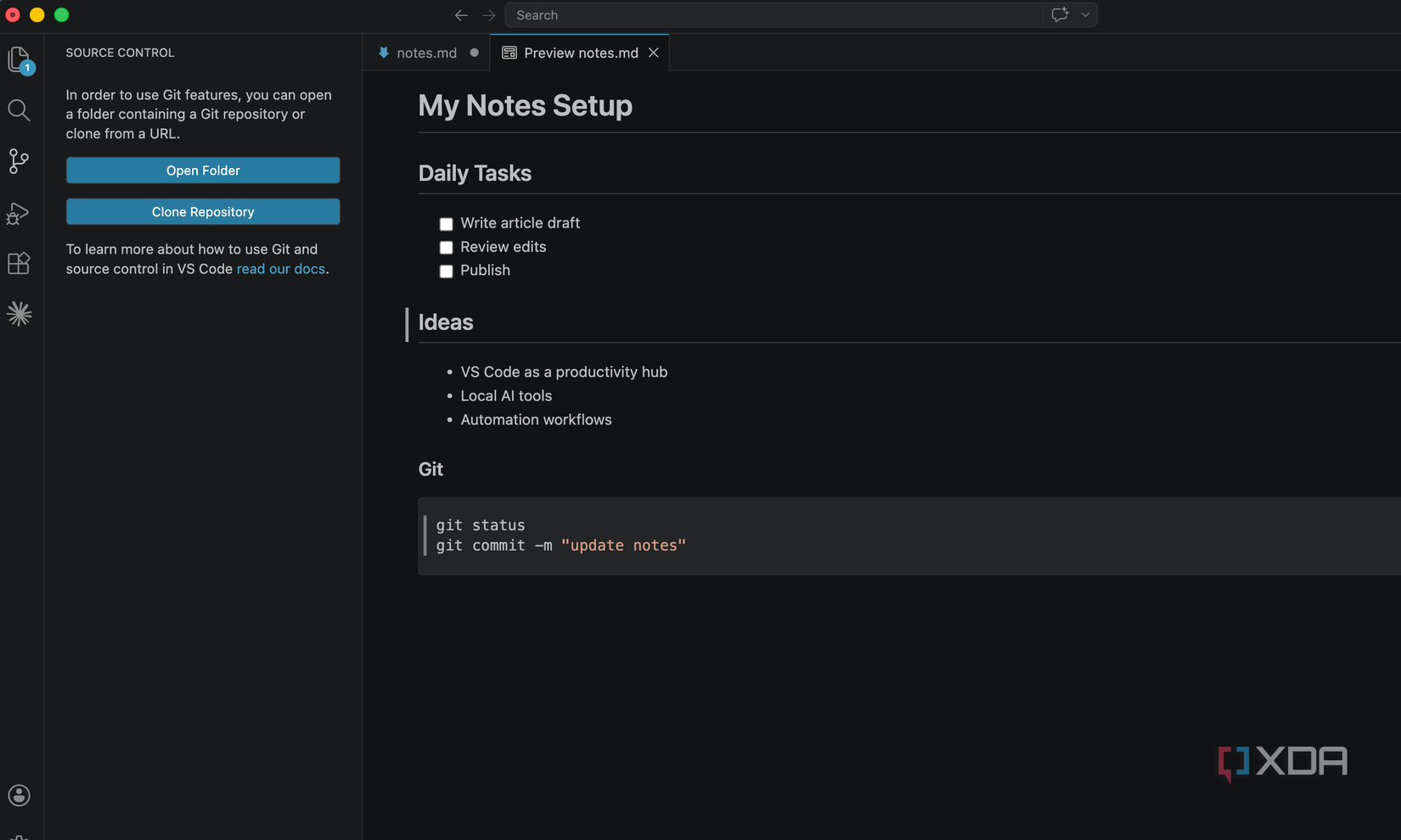 All-in-one Markdown in VS Code