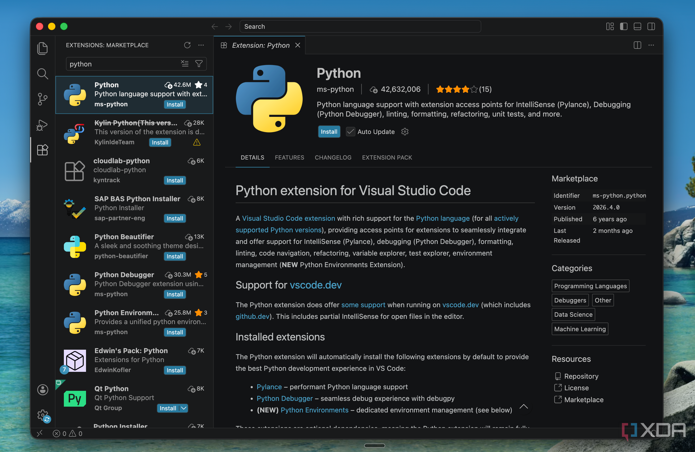 I switched from VS Code's marketplace to Open VSX, and Microsoft's is ...