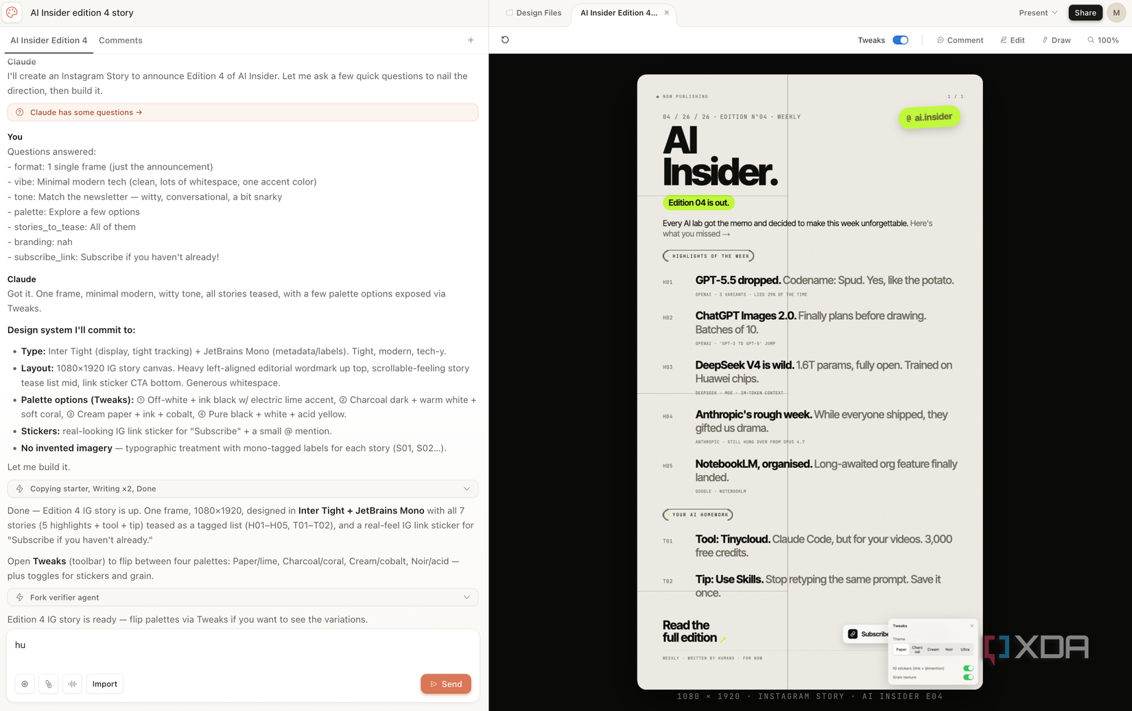 screenshot of the ai insider newsletter showing article lists and featured stories in the right panel