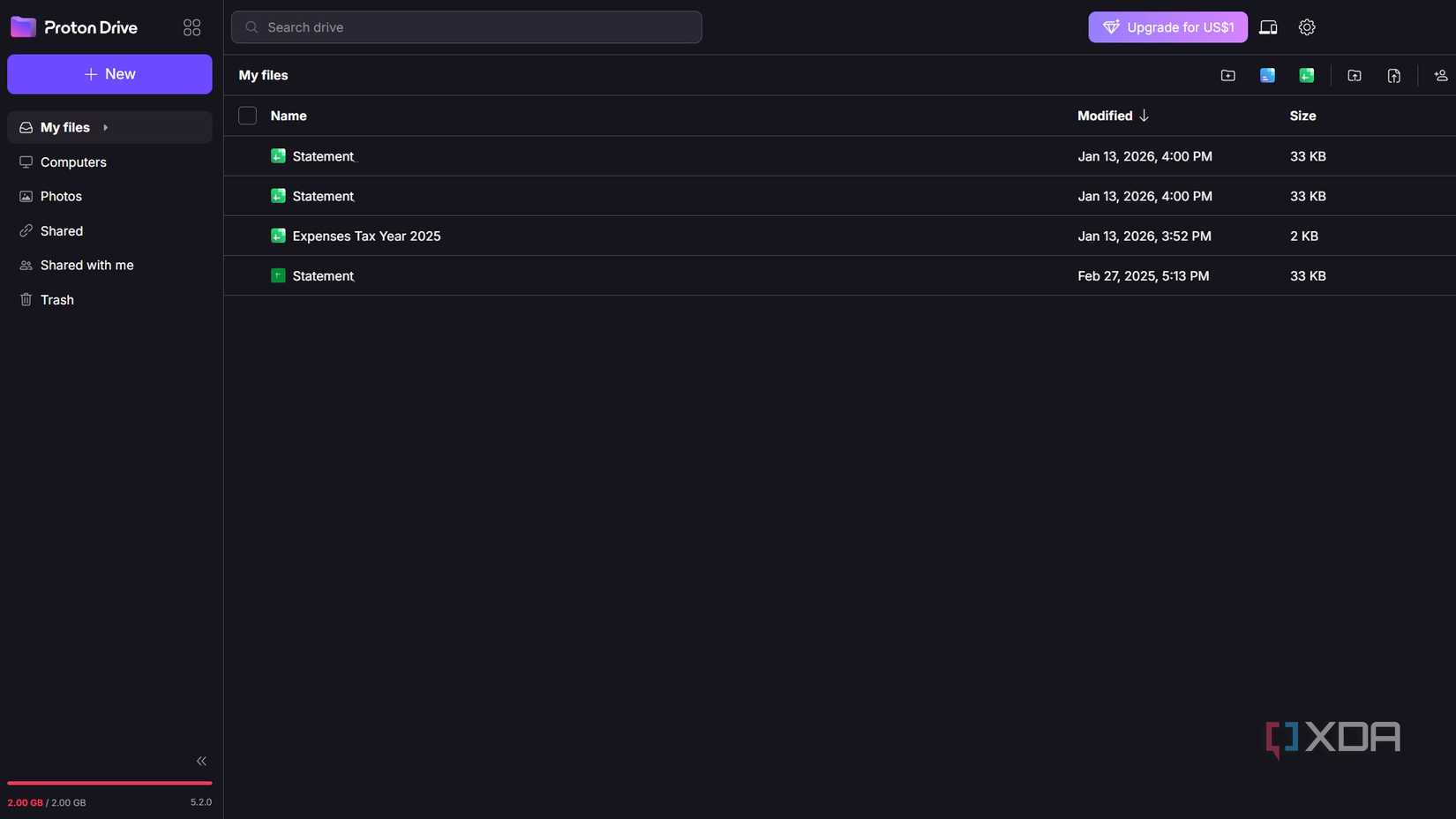 sheets in proton drive