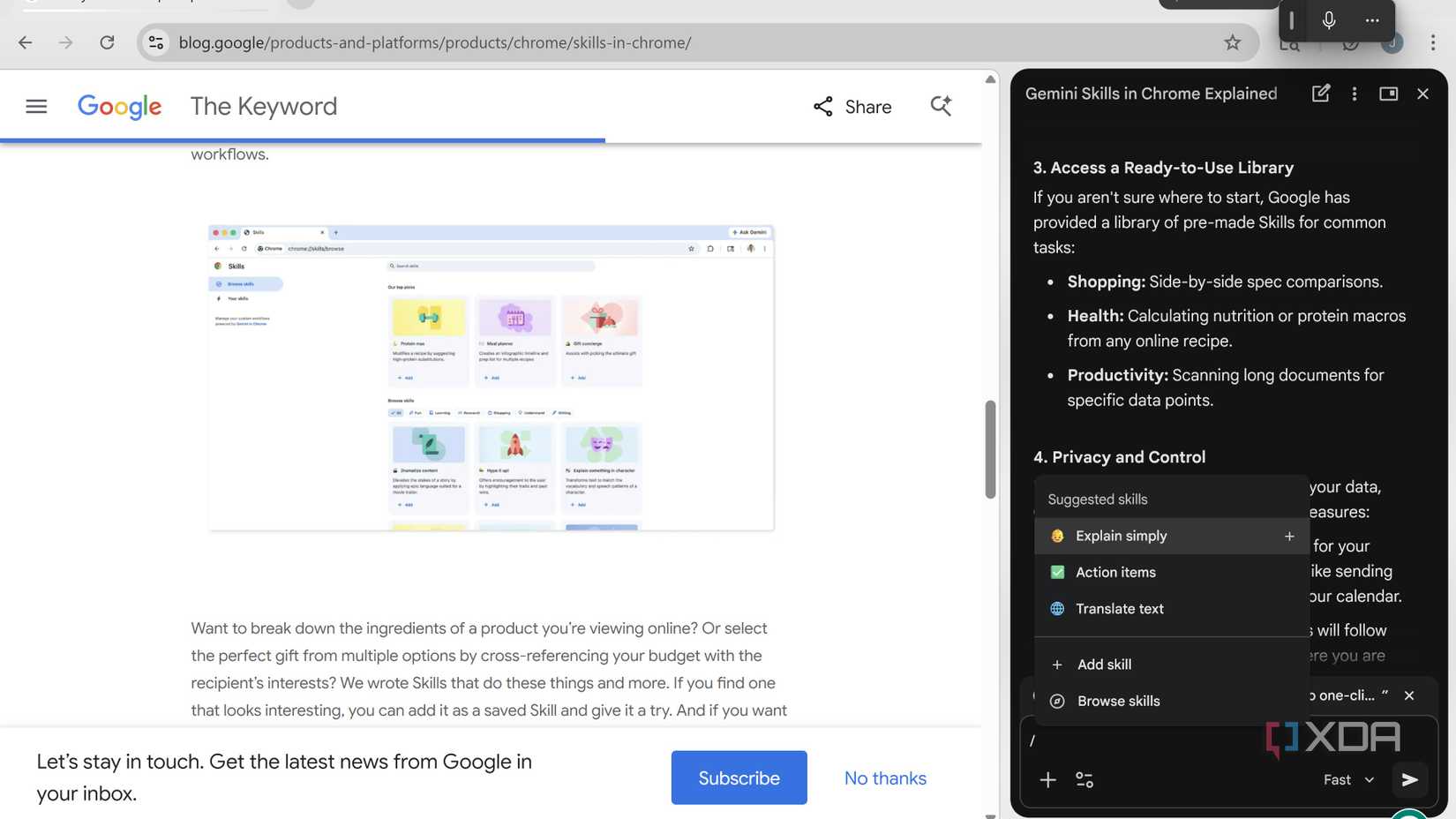 Gemini can now save your Chrome workflows as reusable skills, and it's ...