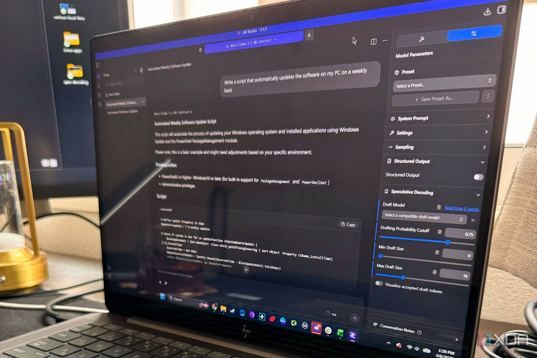 Speculative decoding with LM Studio