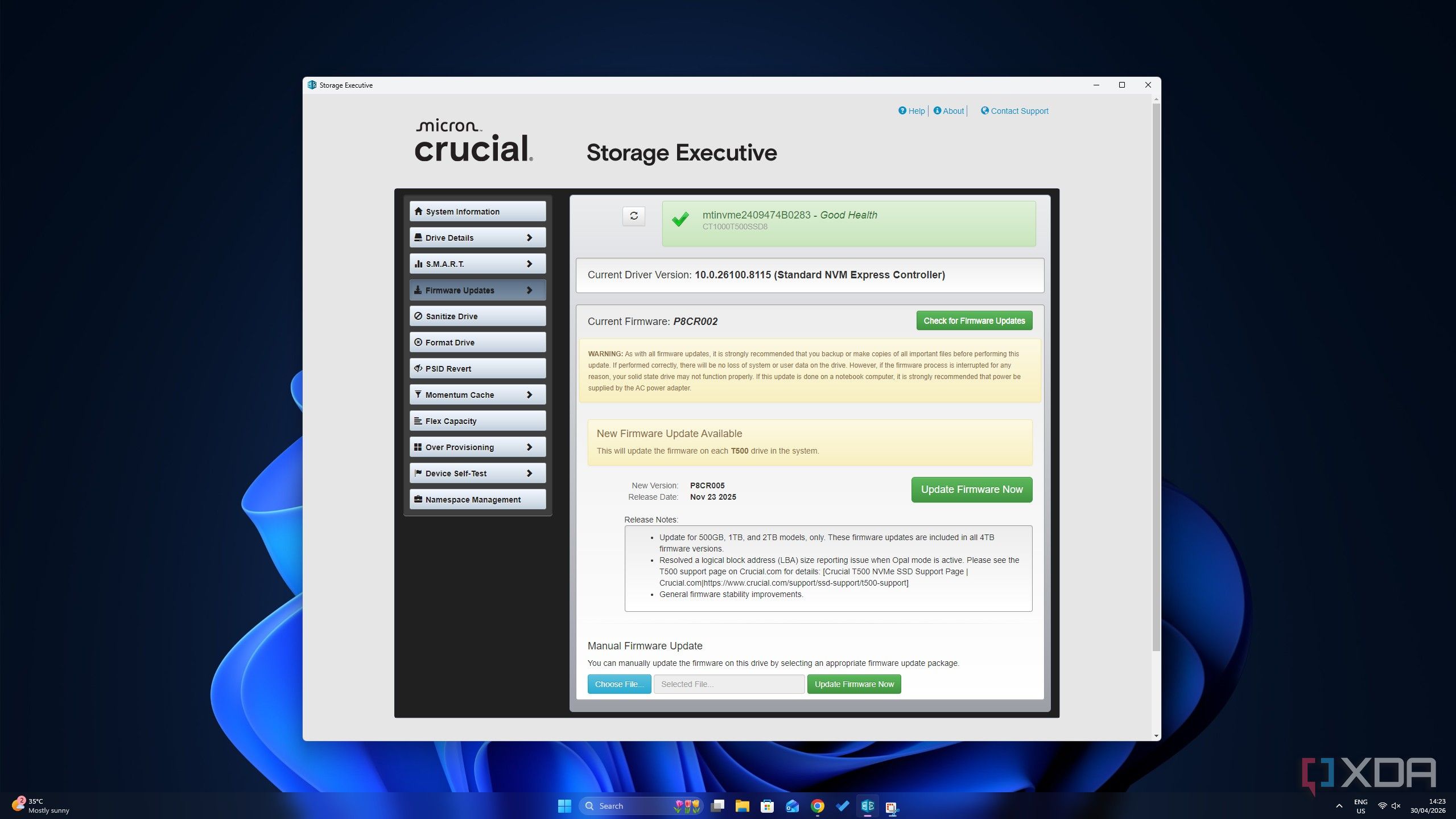 Your SSD firmware is probably out of date, and a simple update could ...