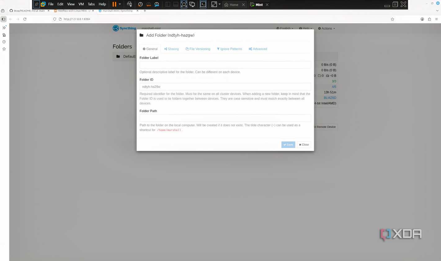 Синхронизация папок между компьютерами без использования облачных хранилищ интерфейс Syncthing для управления синхронизацией файлов