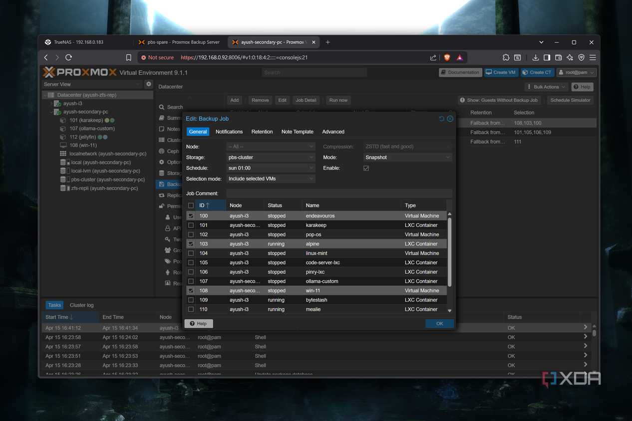 Миграция Proxmox Backup Server на TrueNAS: решение проблемы нехватки дискового пространства — иллюстрация 5 к материалу Миграция Proxmox Backup Server на TrueNAS: решение проблемы нехватки дискового пространства — иллюстрация 5 к материалу