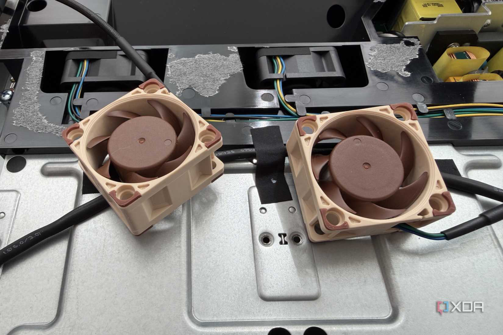 unifi sleep machine opens with two noctua 40mm fans at the top