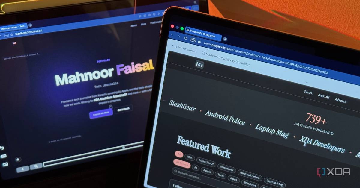 I used Claude Code, Antigravity, and Perplexity Computer to build a portfolio -- there was a clear winner