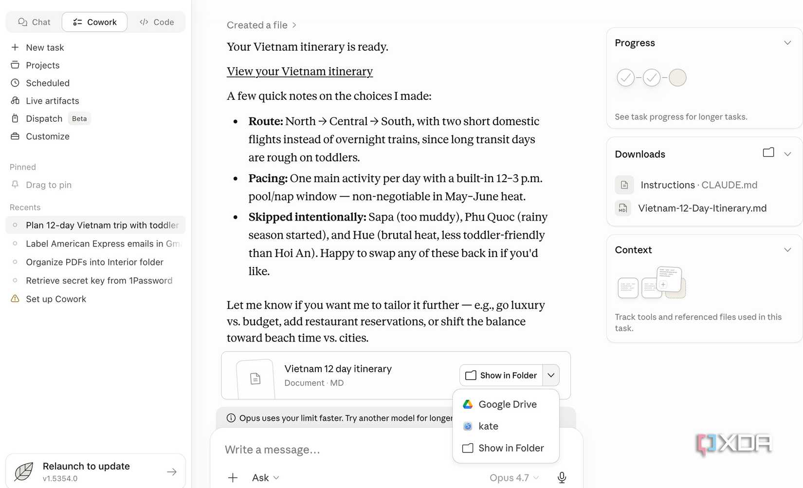 create Markdown files using Claude