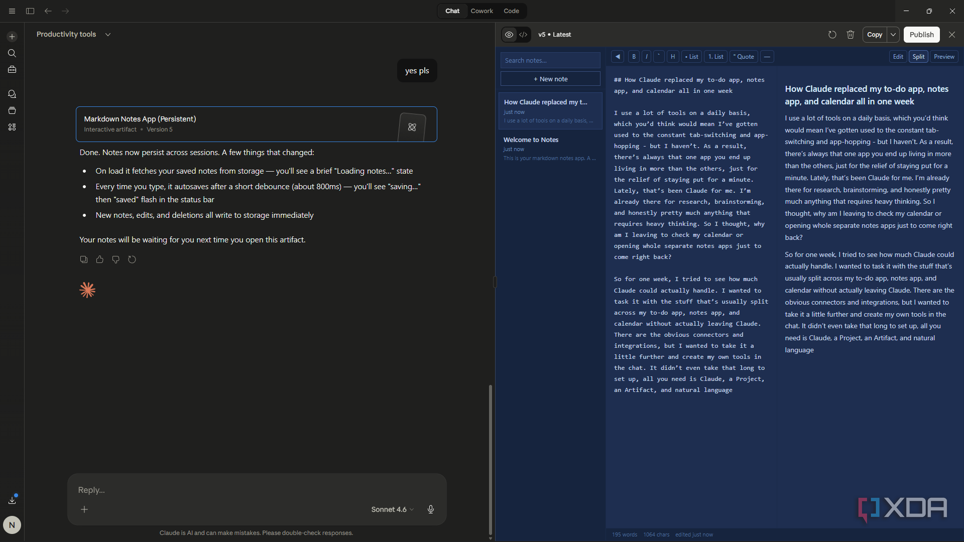 How Claude replaced my to-do app, notes app, and calendar all in one week