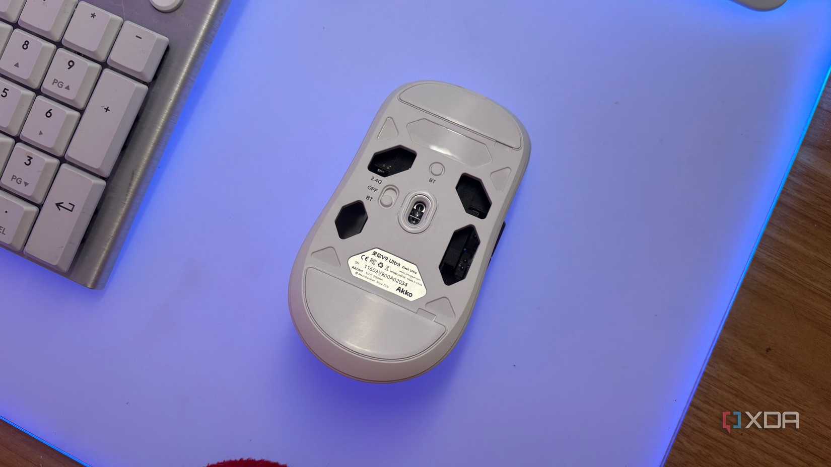 Akko Dash Ultra (V9) base design on light up mousepad