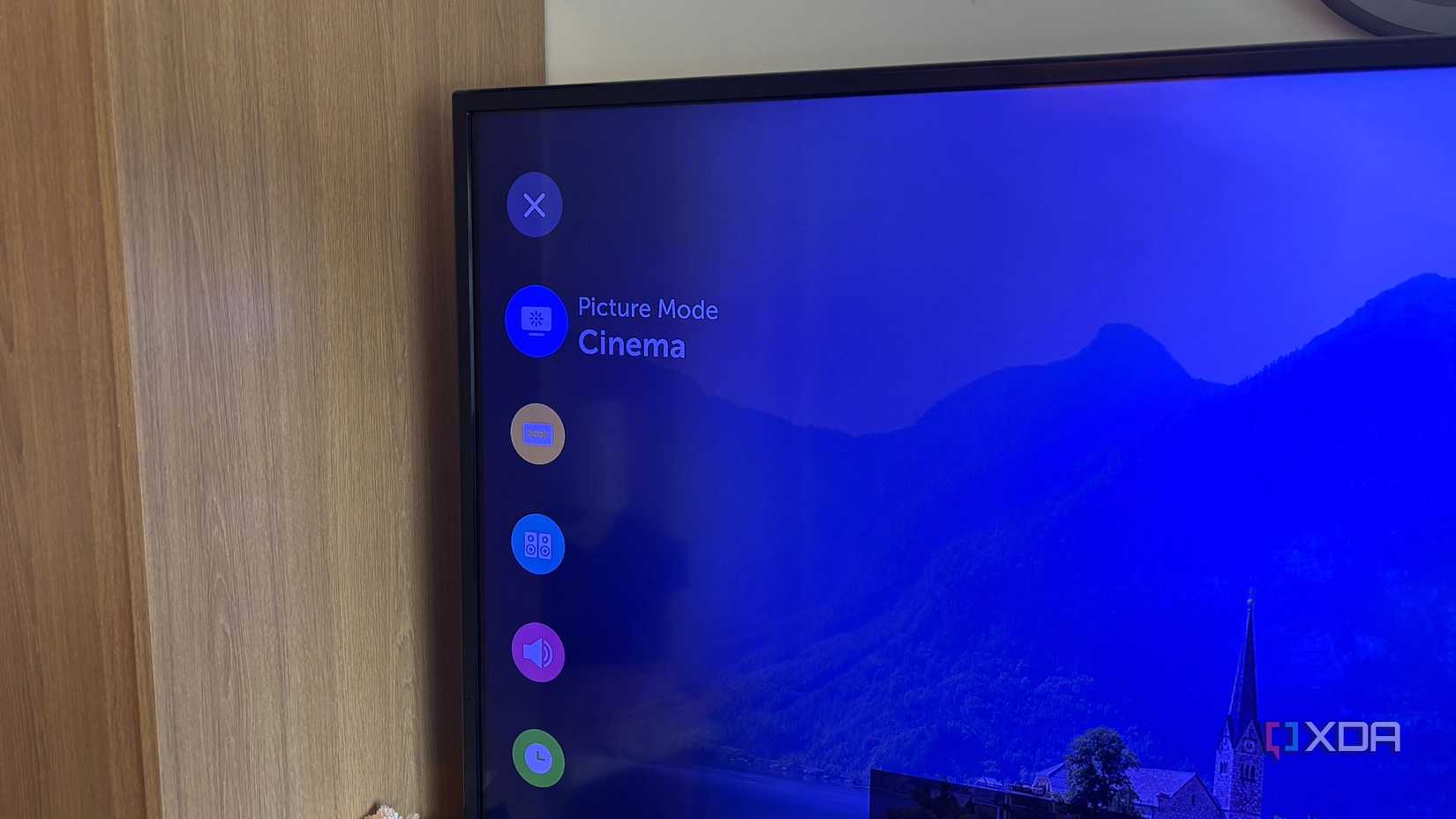 LG TV Cinema mode setting is selected 