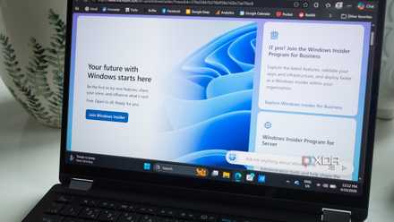 Windows Insider on a laptop