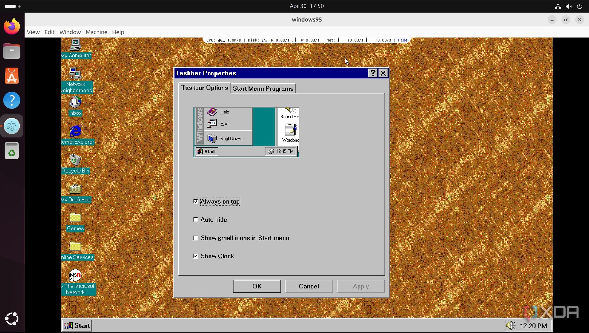 This GitHub project lets you run Windows 95 on any Linux machine and ...