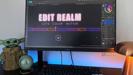 youtube graph in affinity on desktop PC, lego and lamp in sight