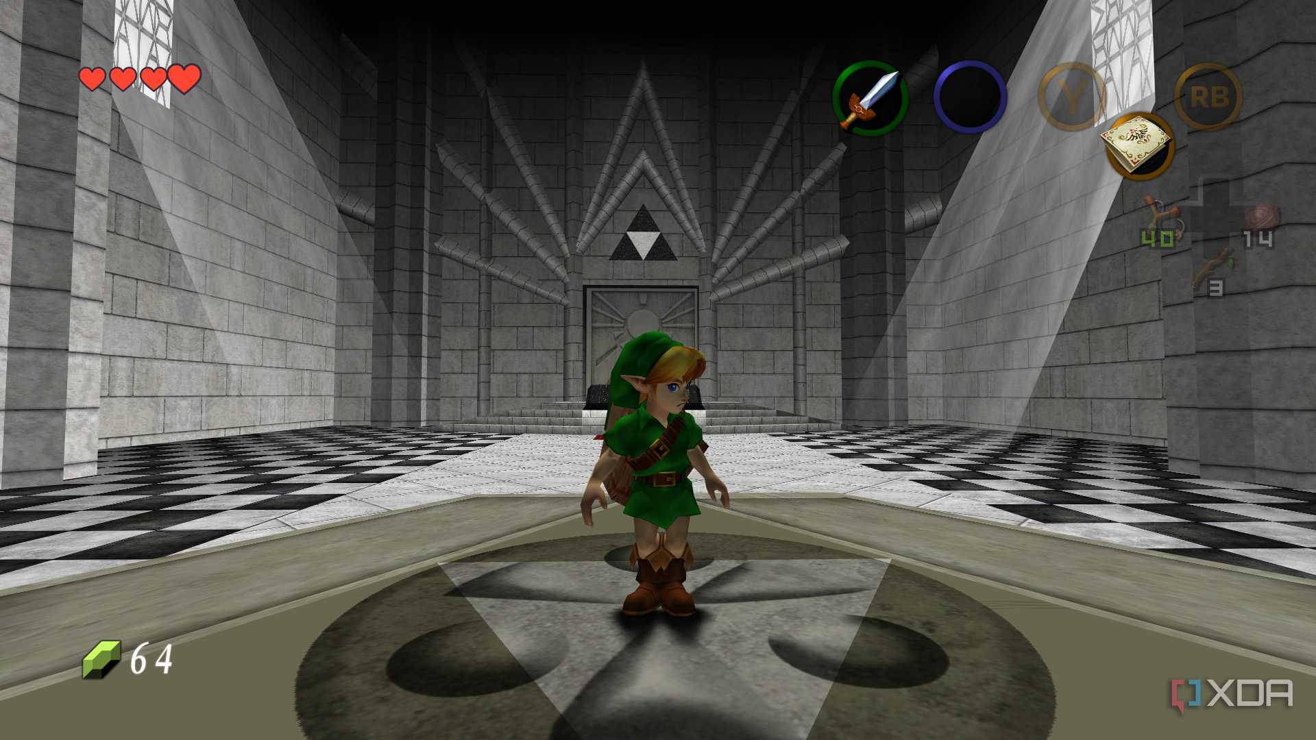 A Zelda Ocarina of Time screenshot in Ship of Harkinian in the Temple of Time