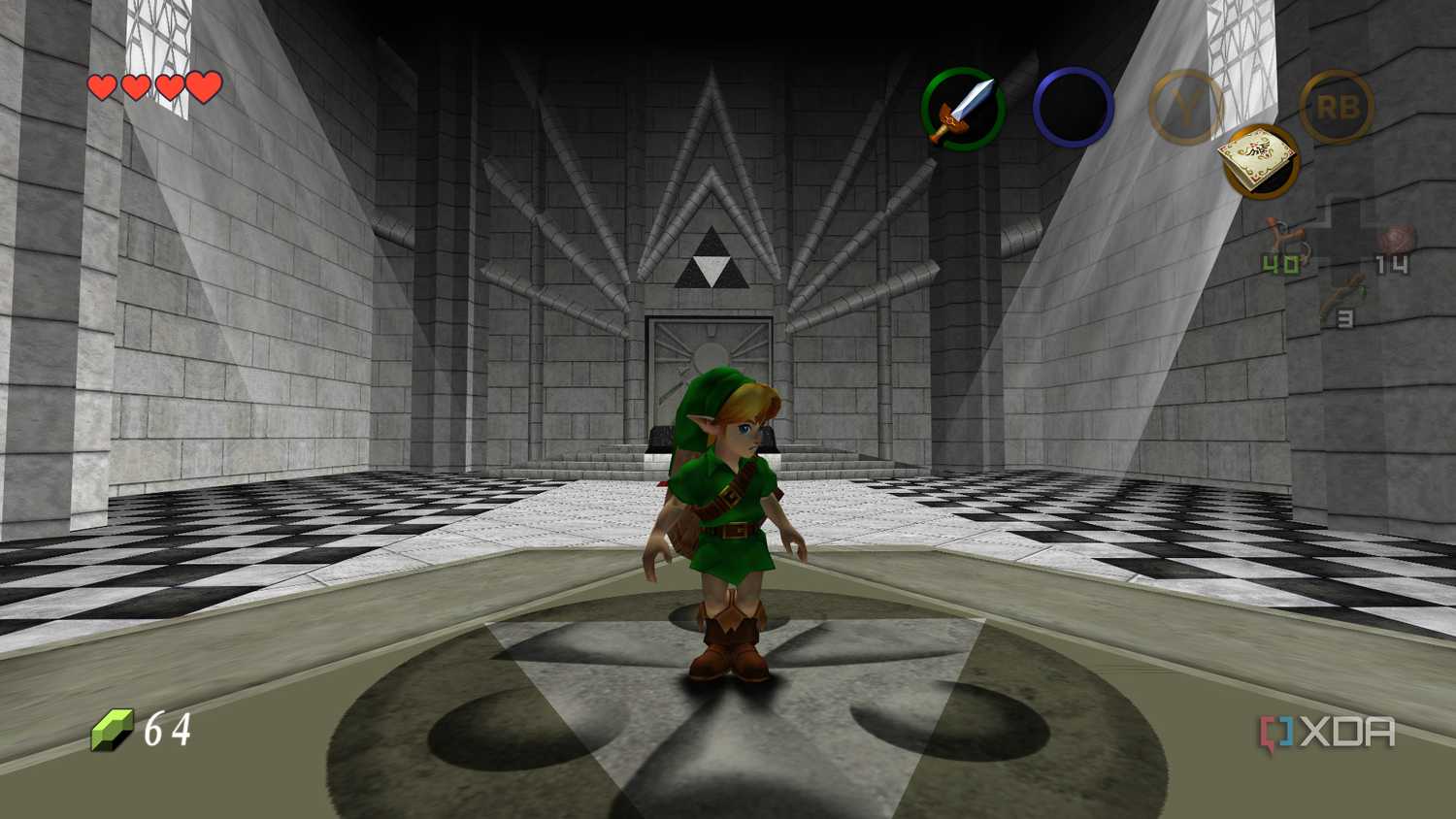A Zelda Ocarina of Time screenshot in Ship of Harkinian in the Temple of Time