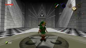 A Zelda Ocarina of Time screenshot in Ship of Harkinian in the Temple of Time